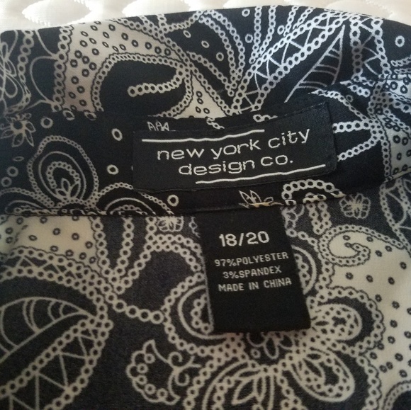 New York Design Studio printed button-down blouse - Picture 3 of 3